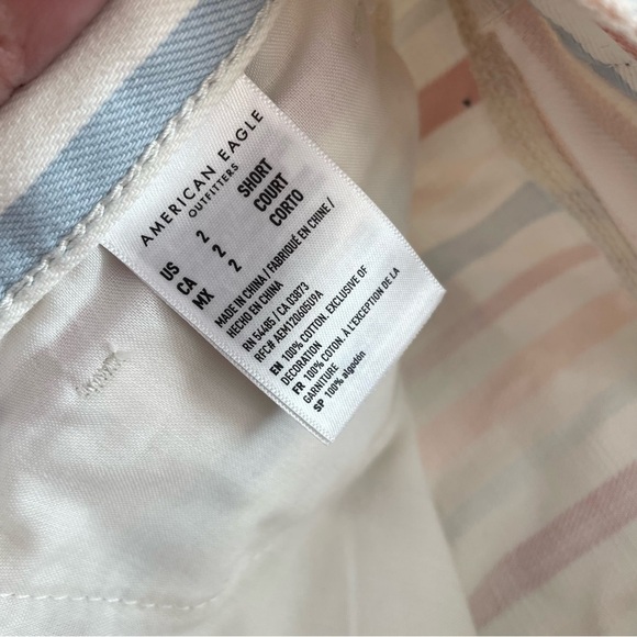 American Eagle High Rise Retro Stripe Mom Jean Pants Size 2 Short - Picture 5 of 11